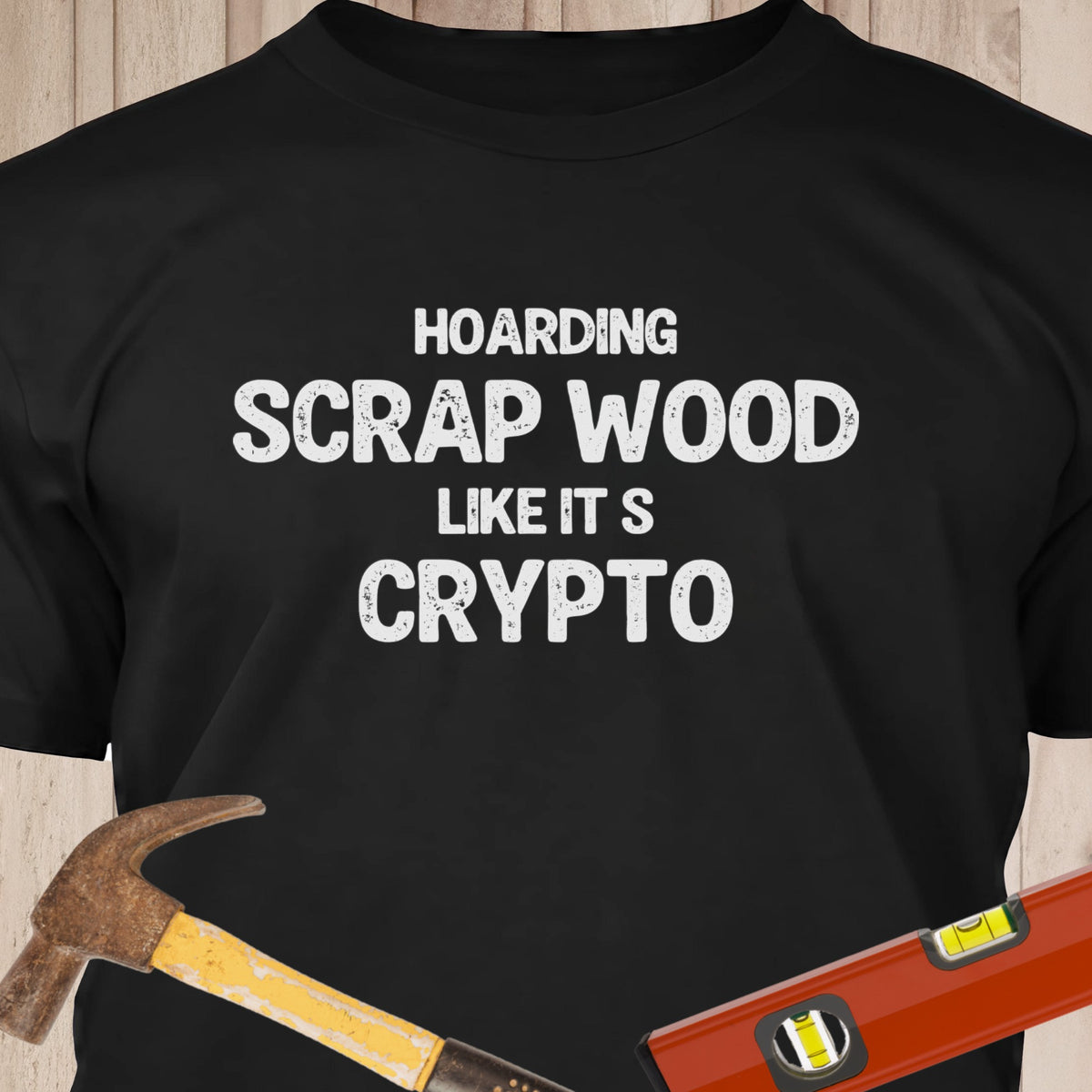 Scrap Wood Crypto Text