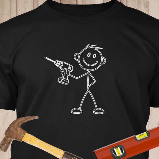 Stickman with Drill