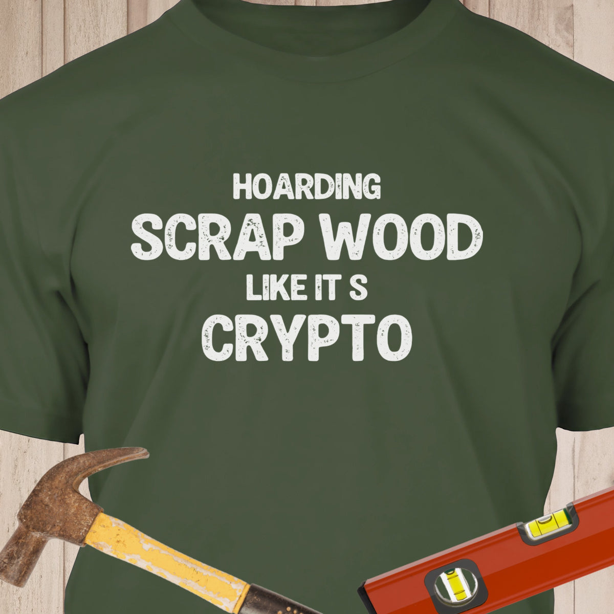 Scrap Wood Crypto Text