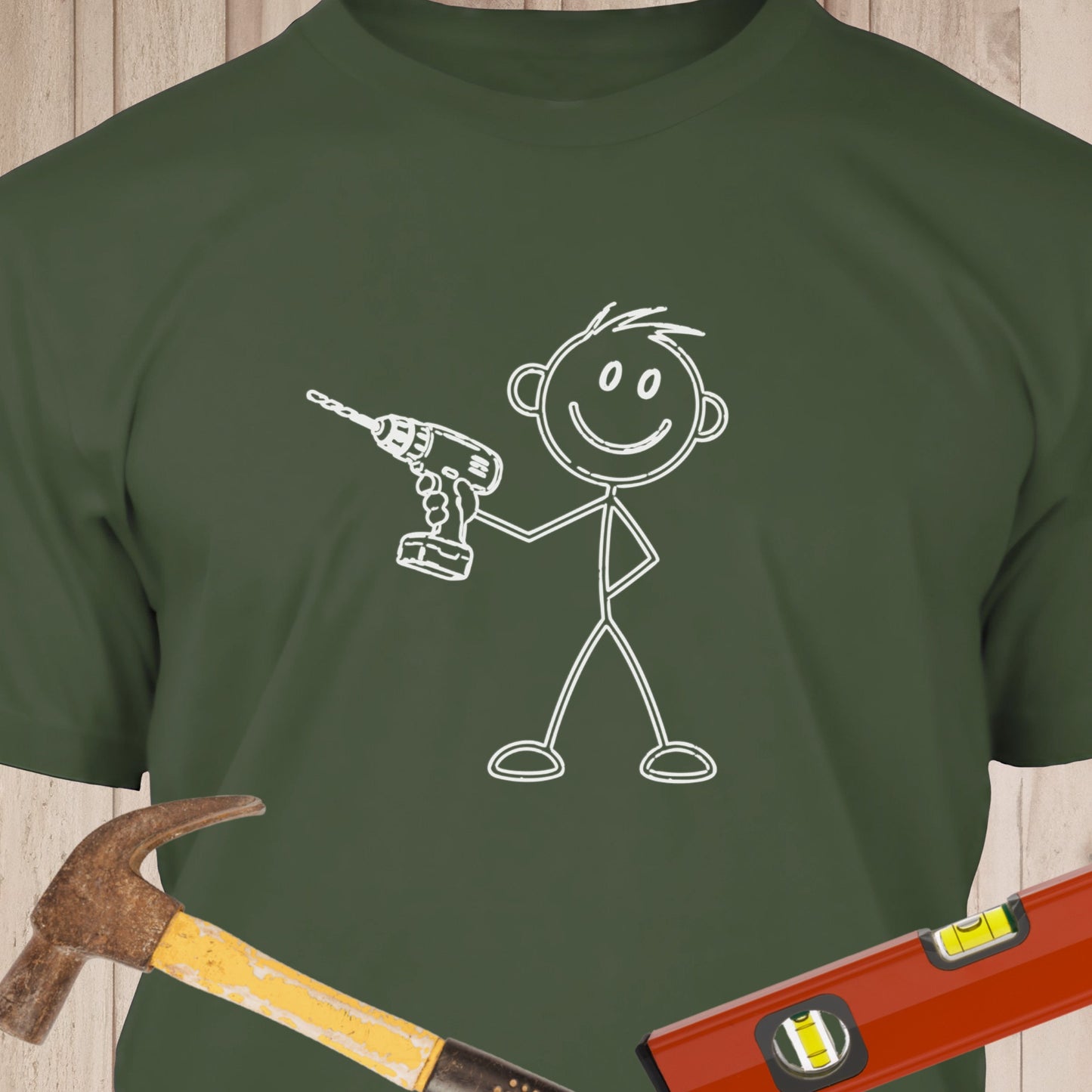 Stickman with Drill