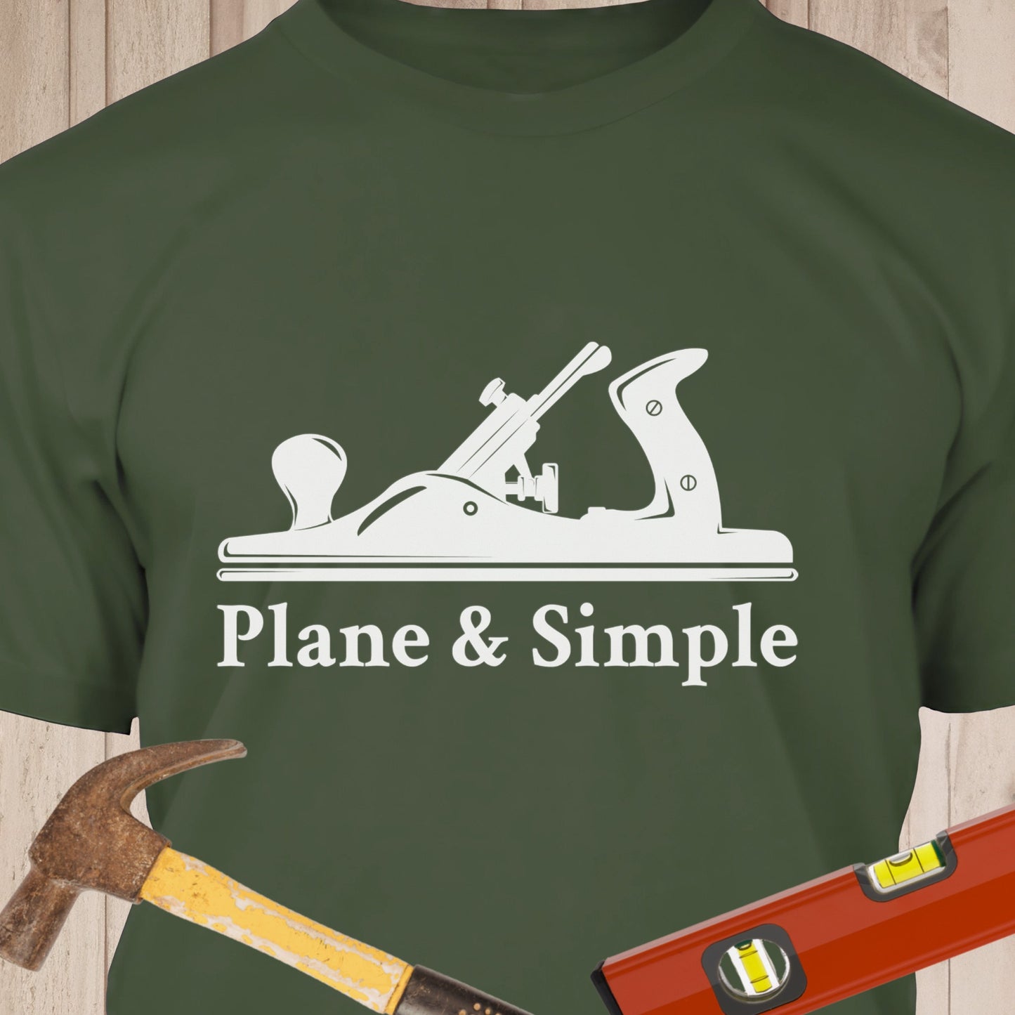 Plane Simple - Funny Woodworker & DIY T-Shirt